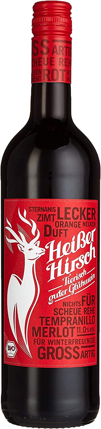 Hot deer organic mulled wine red (0.75l)