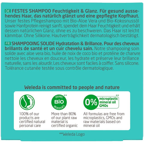 WELEDA Solid Shampoo Moisture &amp; Shine Organic 50g
