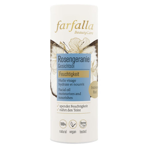 Farfalla Facial Oil Rose Geranium, Moisture Organic 15ml