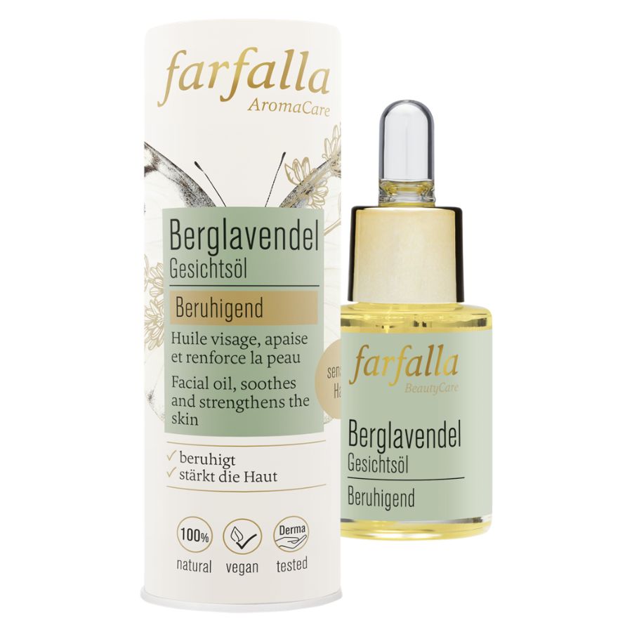 Farfalla Gesichtsöl Berglavendel, beruhigend Bio 15ml