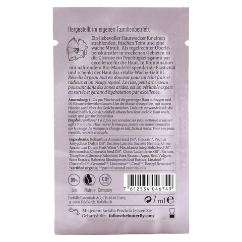 Farfalla Cistrose For every skin, SOS Anti-Fatigue Mask Organic 7ml