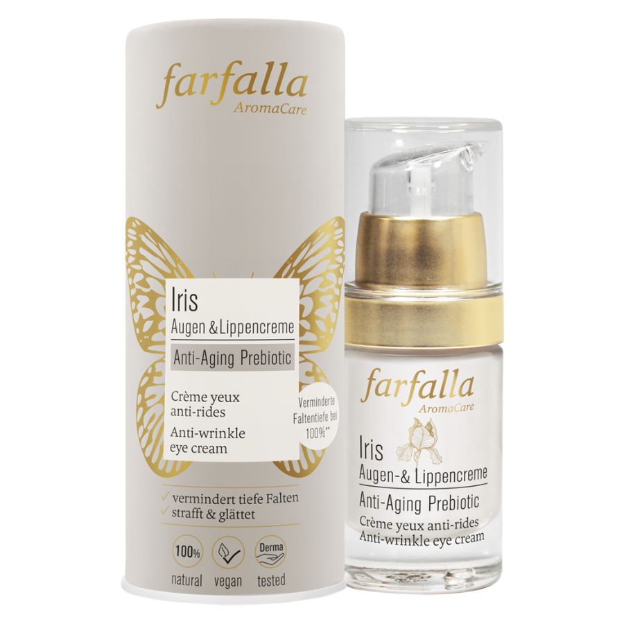 Farfalla Iris Anti-Ageing Prebiotic, Augen- & Lippencreme Bio 15ml