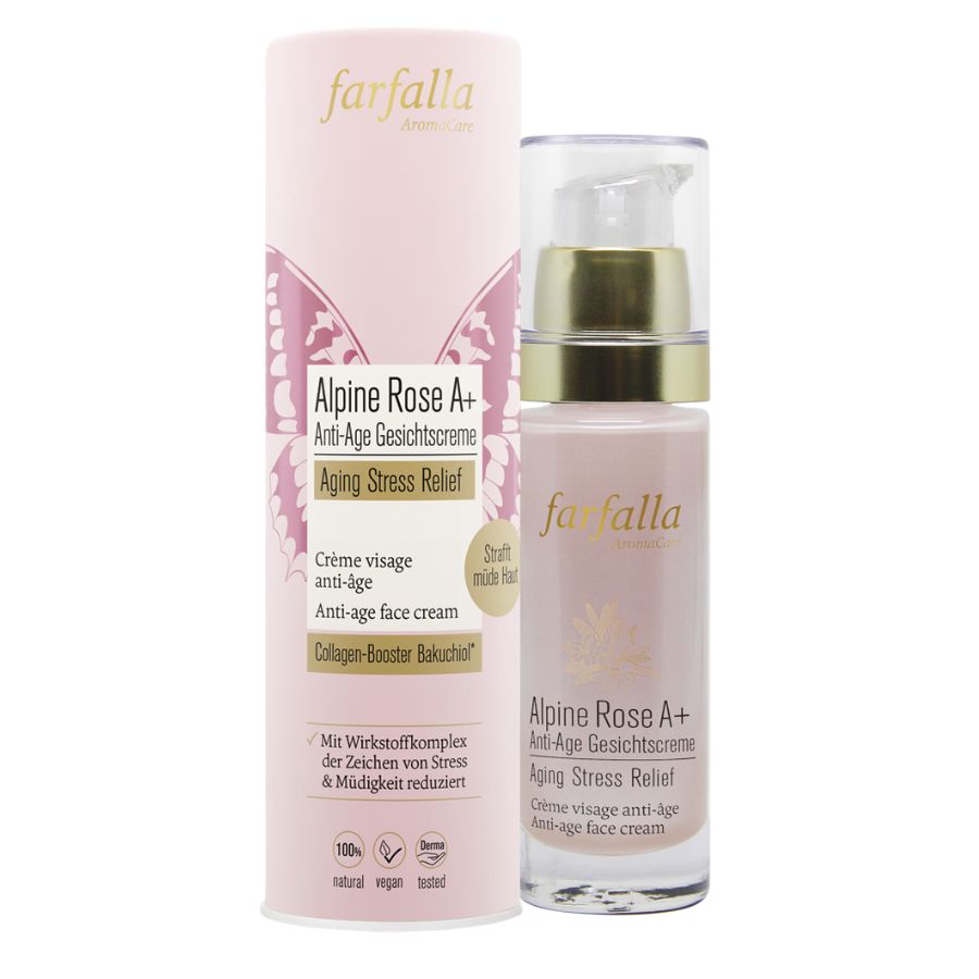 Farfalla Alpine Rose A+ Anti-Age Gesichtscreme, Aging Stress Relief