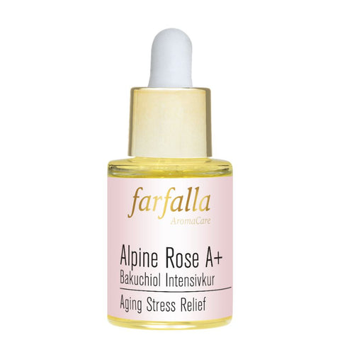Farfalla Alpine Rose A+ Bakuchiol Intensivkur, Aging Stress Relief Bio 15ml