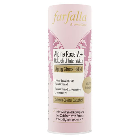 Farfalla Alpine Rose A+ Bakuchiol Intensivkur, Aging Stress Relief Bio 15ml