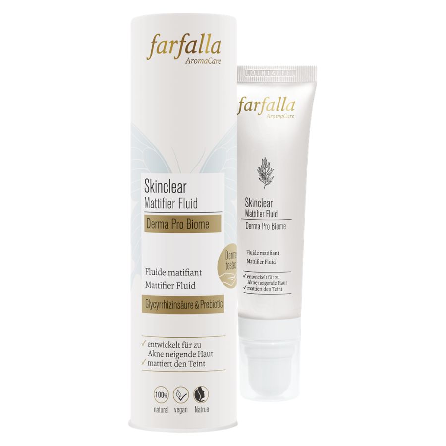 Farfalla Skinclear Mattifier Fluid, Derma Pro Biome Bio 30ml