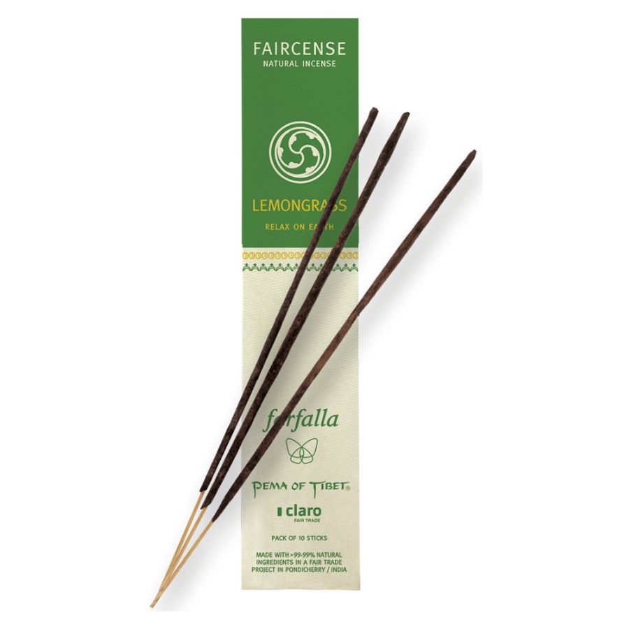 Farfalla Lemongrass / Relax on Earth, Faircense Räucherstäbchen Bio 15g