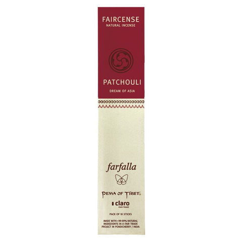 Farfalla Patchouli / Dream of Asia, Faircense Incense Sticks Organic 15g