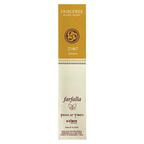 Farfalla Cinnamon / Warming, Faircense Incense Sticks Organic 15g