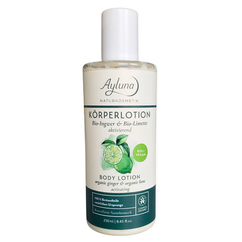 Ayluna Body Lotion Organic Ginger &amp; Organic Lime Activating Organic 250ml 