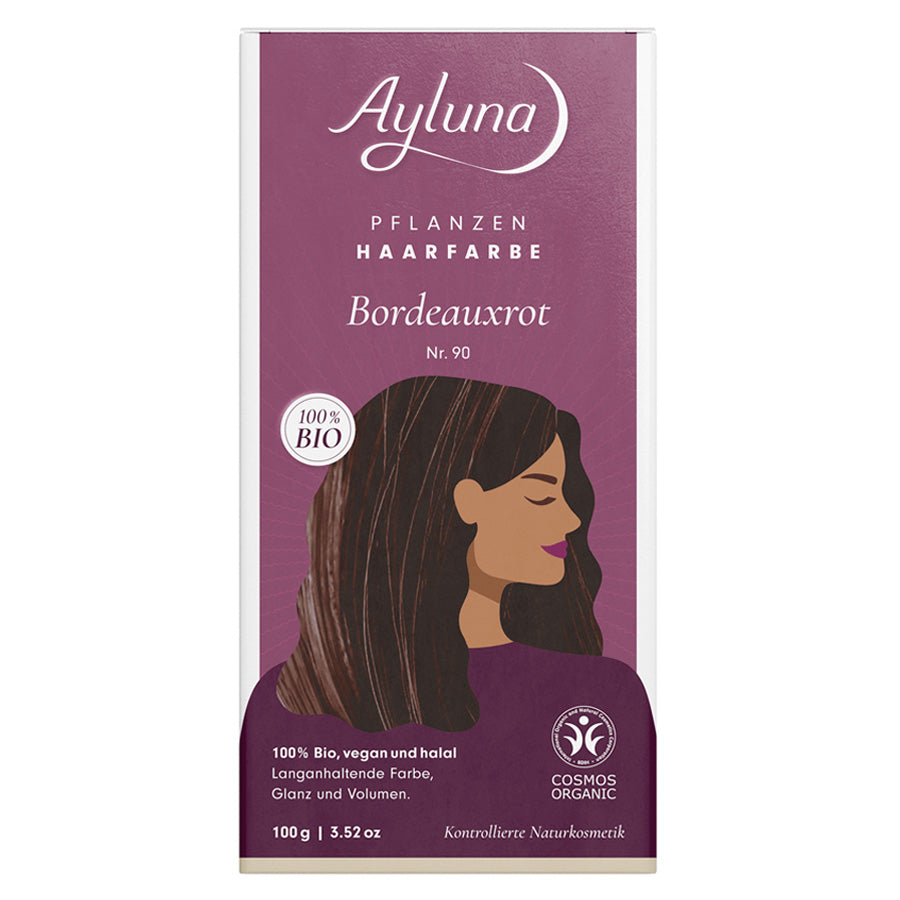 Ayluna Pflanzenhaarfarbe Bordeauxrot Nr. 90 Bio 100g