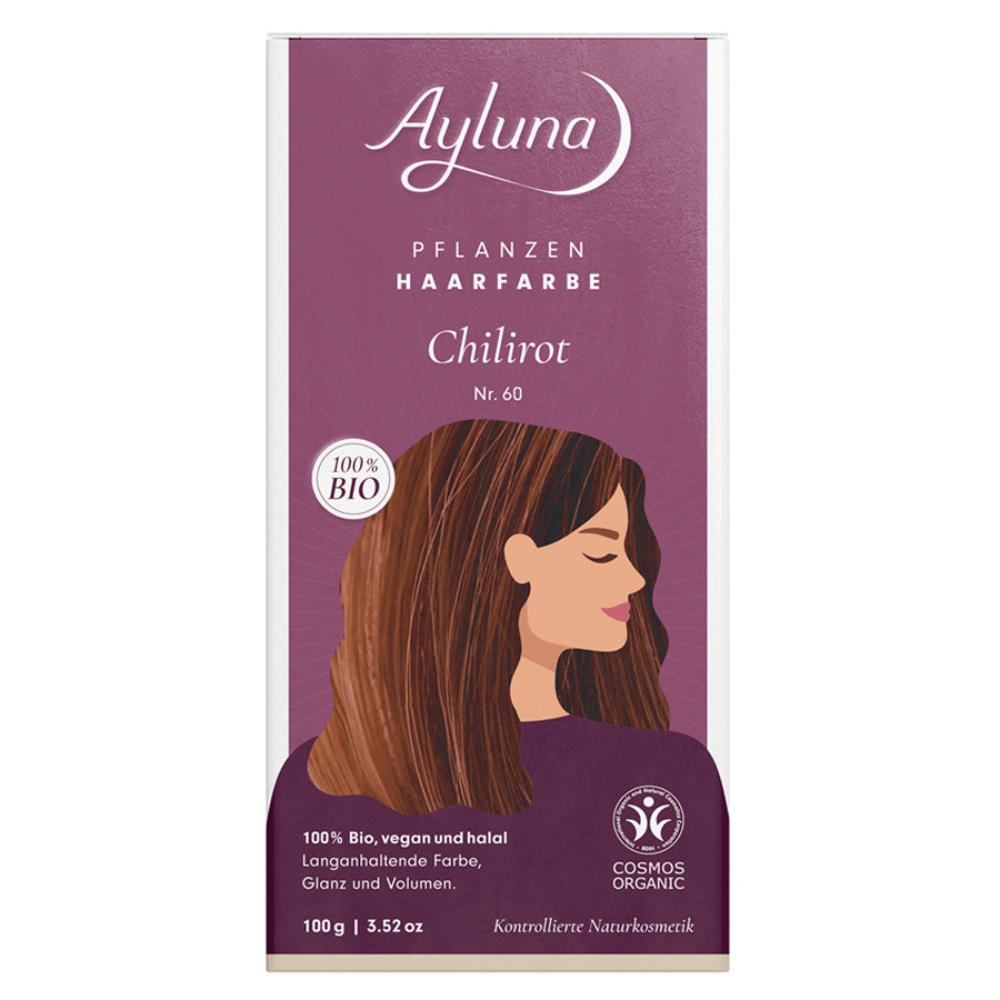 Ayluna Pflanzenhaarfarbe Chilirot Nr. 60 Bio 100g