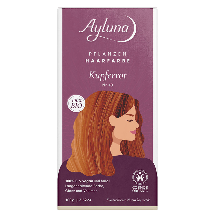 Ayluna Pflanzenhaarfarbe Kupferrot Nr. 40 Bio 100g