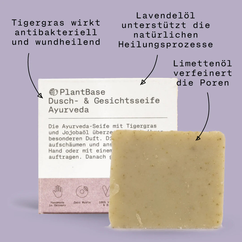 PlantBase Dusch- & Gesichtsseife Ayurveda 100g