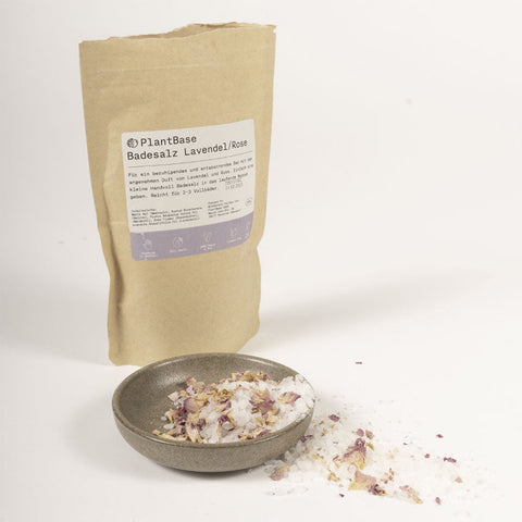 PlantBase Bath Salt Lavender/Rose Organic, 160g