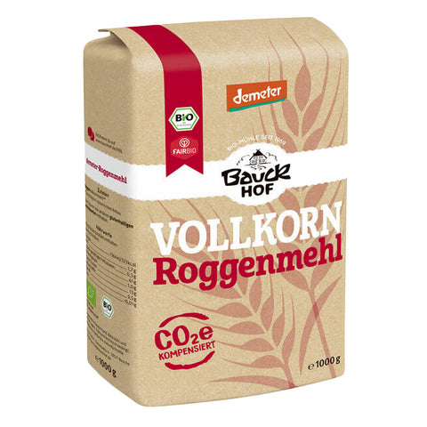 Bauck Mühle Organic Wholegrain Rye Flour Demeter 1kg