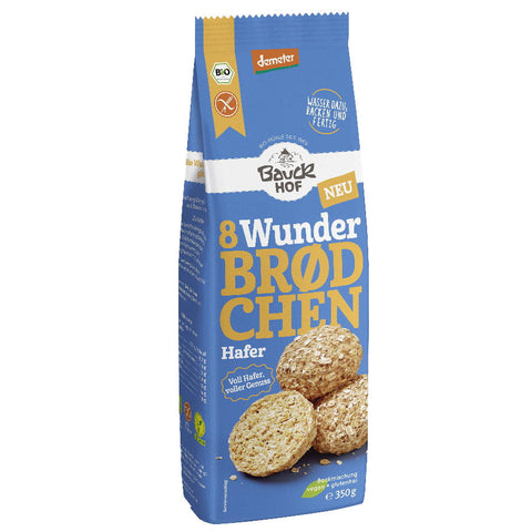 Bauck Mühle Wonder Bread Rolls Oats 350g Demeter - gluten-free