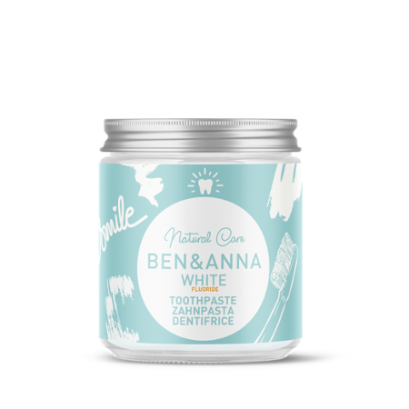 Ben & Anna Natural Care Zahnpasta im Glas White with Fluoride 100ml
