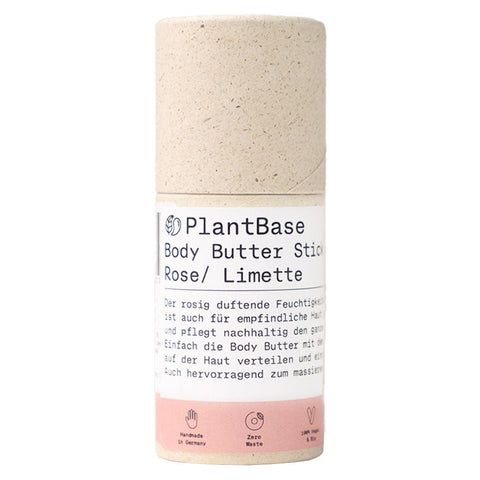 PlantBase Body Butter Stick Limette Rose 40gr