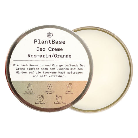PlantBase Deo Creme Rosmarin/Orange Bio 50ml MHD 30.04.2026