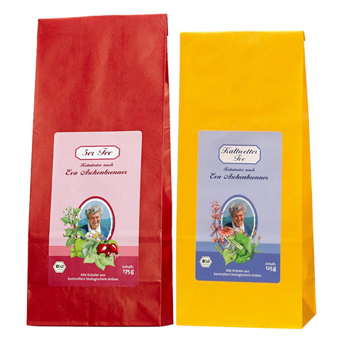 Eva Aschenbrenner 5er Tee (1 x 175 g) Bio + Kaltwetter Tee (1 x 125 g) - Bio