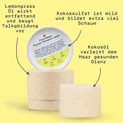 PlantBase Solid Shampoo Lemon Organic 60g