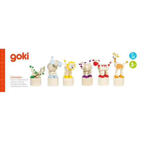 GOKI Wackeltiere Afrika aus Holz (1 Zufallsfigur)