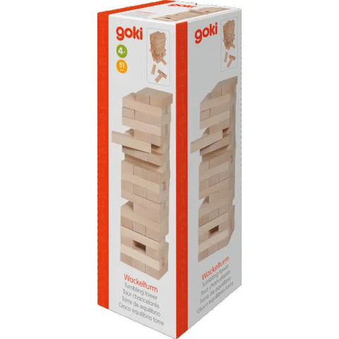 GOKI Wackelturm natur aus Holz