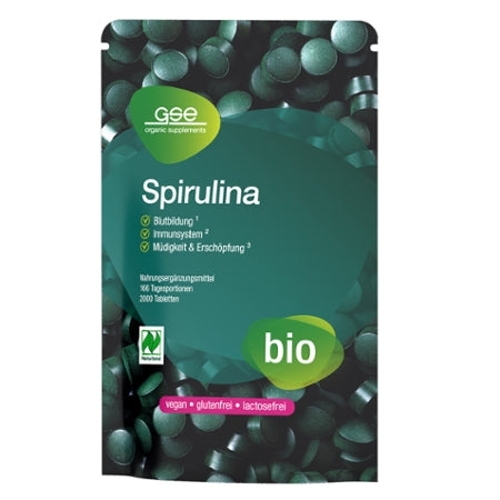 GSE Naturland Bio Spirulina 2.000 Tabletten à 500 mg, 1kg