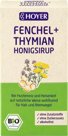 HOYER Fenchel + Thymian Honigsirup 250g