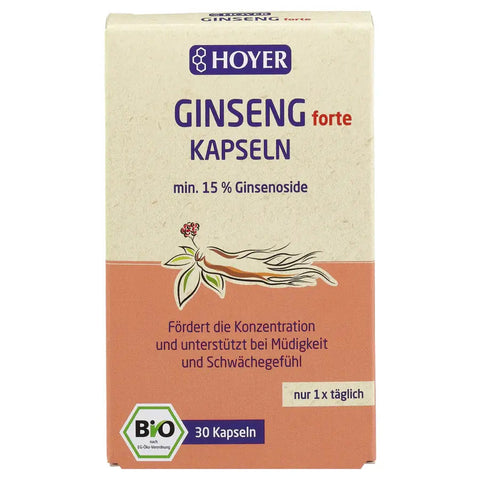 Hoyer Ginseng forte capsules organic 11.5g