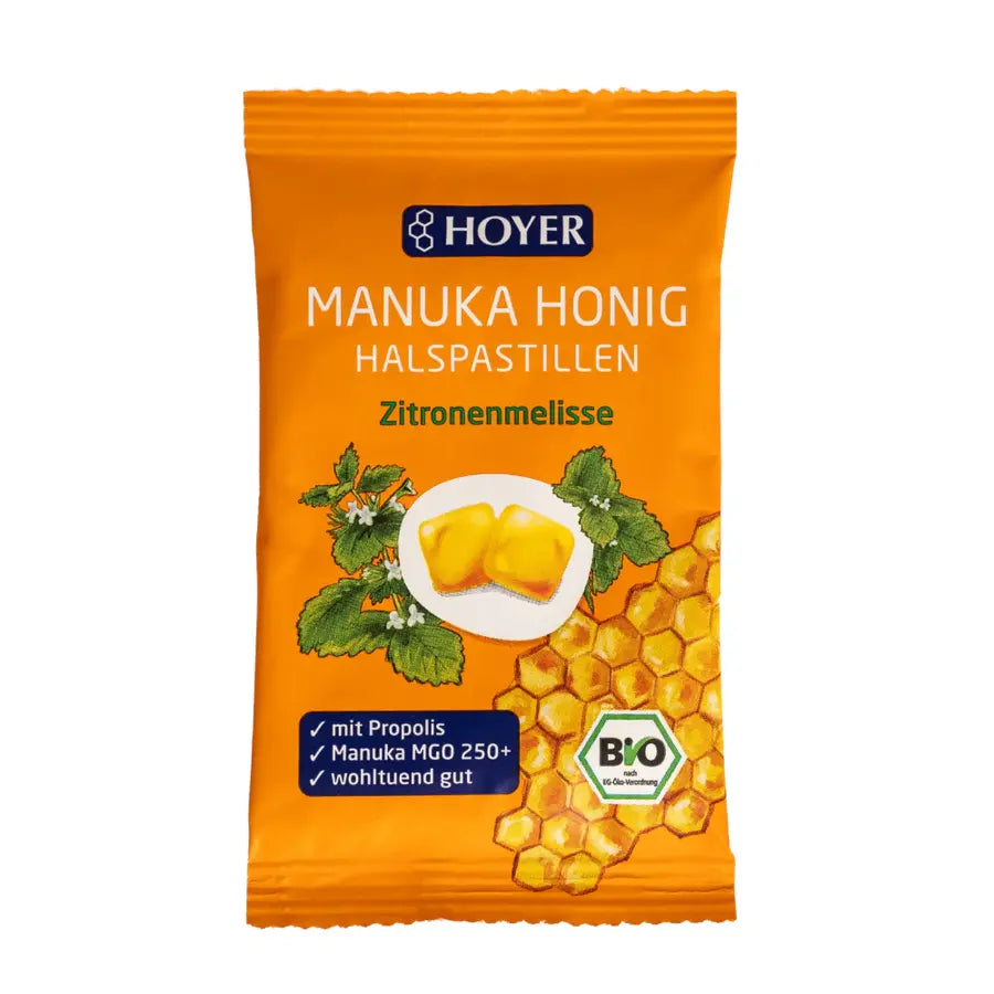 Hoyer Manuka Honig Halspastillen Zitronenmelisse Bio 30g