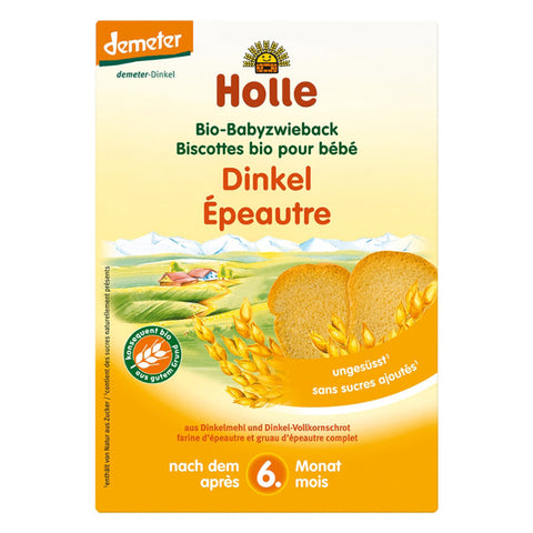 Holle organic baby spelled rusks, unsweetened 200g (from the 6th month)