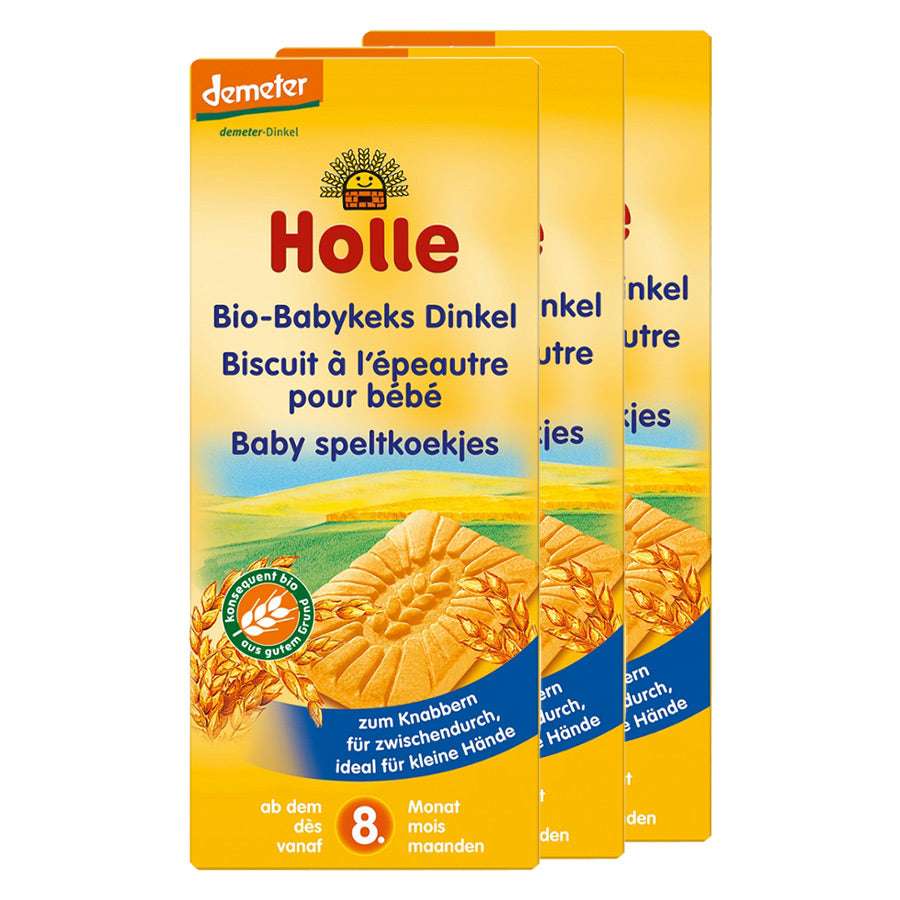 Holle Bio - Babykeks Dinkel 3x150g Demeter