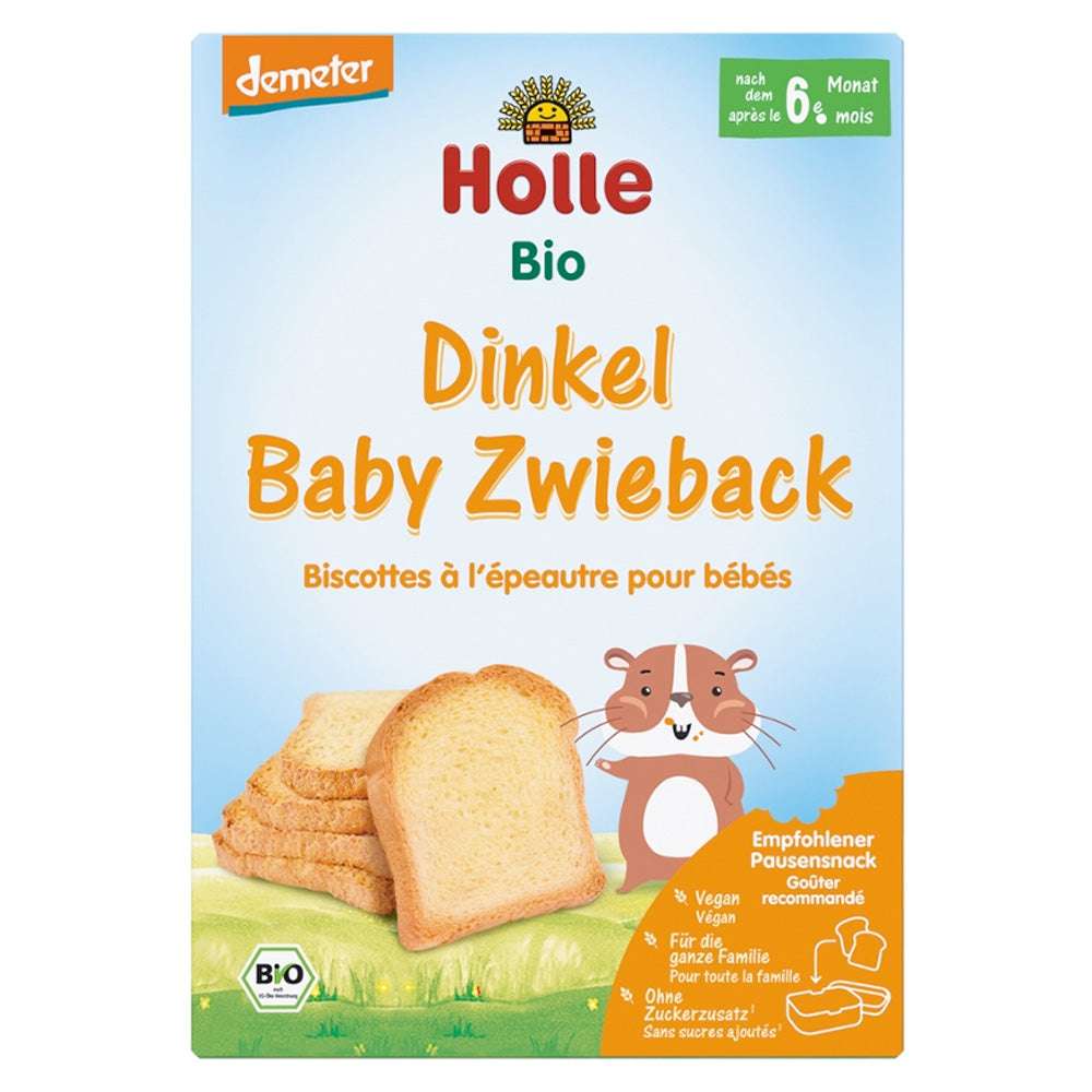 Holle Bio Baby Dinkel Zwieback, ungesüßt 200g (ab dem 6.Monat)