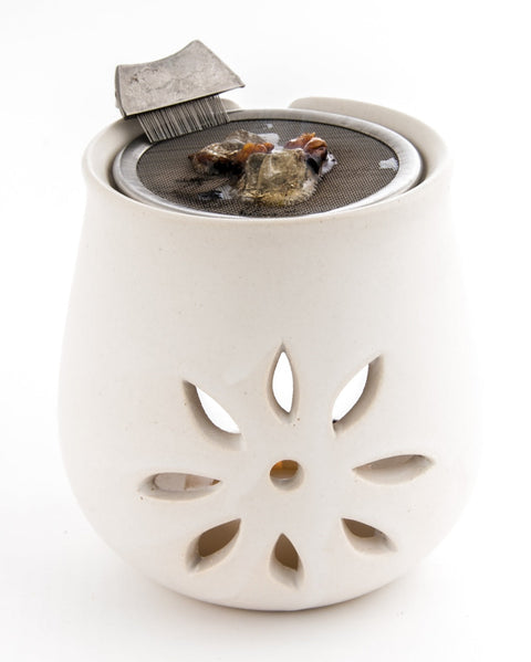 Berk Clay Flower Incense Burner with Sieve