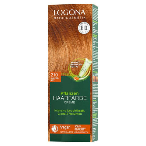 Logona Herbal Hair Color Cream 210 Copper Red 150ml