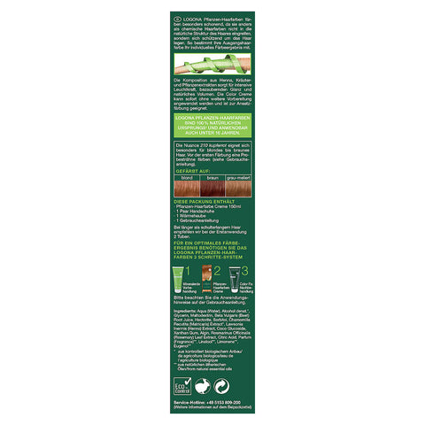 Logona Herbal Hair Color Cream 210 Copper Red 150ml
