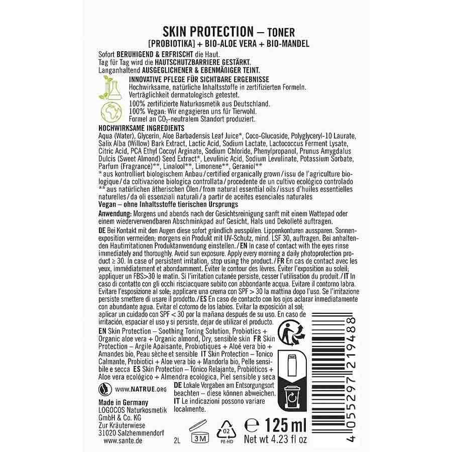 Sante Naturkosmetik Skin Protection Toner Bio 125ml