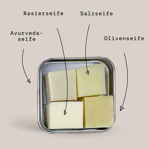 PlantBase Seifen-Testpaket Körper/Gesicht-Minis 110g