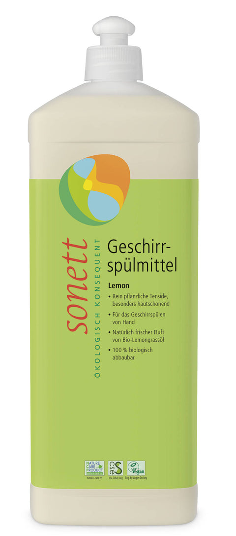 Sonett Dishwashing Liquid Lemon (1L) organic