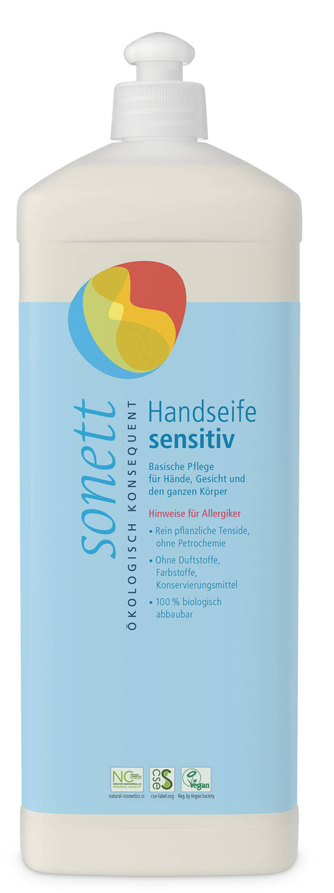 Sonett Handseife sensitiv Nachfüllflasche (1L) Bio