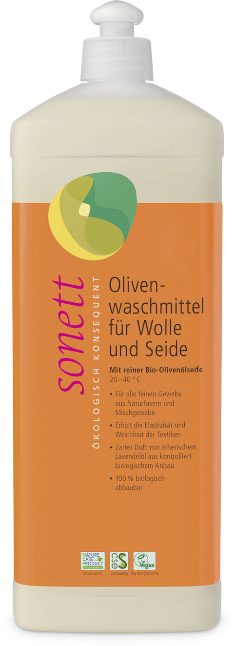 Sonett Olivenwaschmittel (1L) für Wolle und Seide Bio