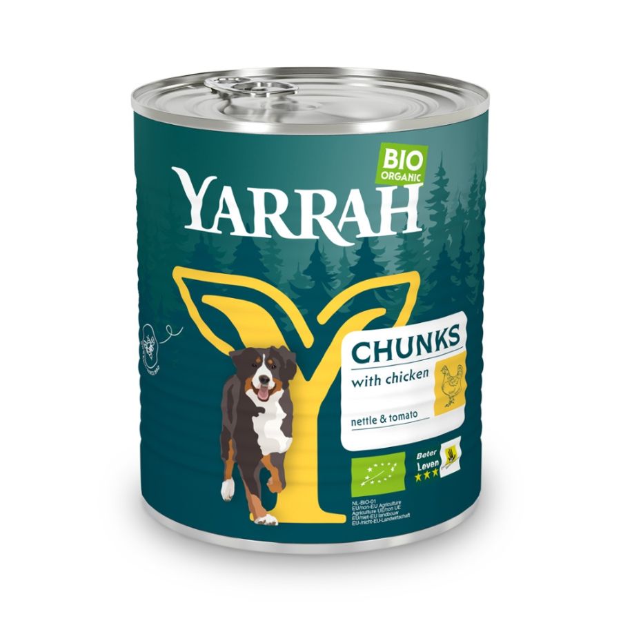 Yarrah Bio Hundefutter Bröckchen in Soße mit Huhn (820g)