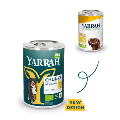 Yarrah Bio Hundefutter Bröckchen in Soße mit Huhn (820g)
