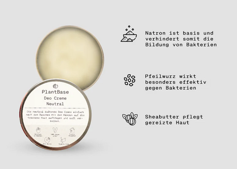 PlantBase Deodorant Cream Neutral Organic 50ml