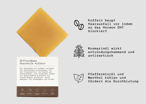 PlantBase Haarseife Koffein Bio 100g