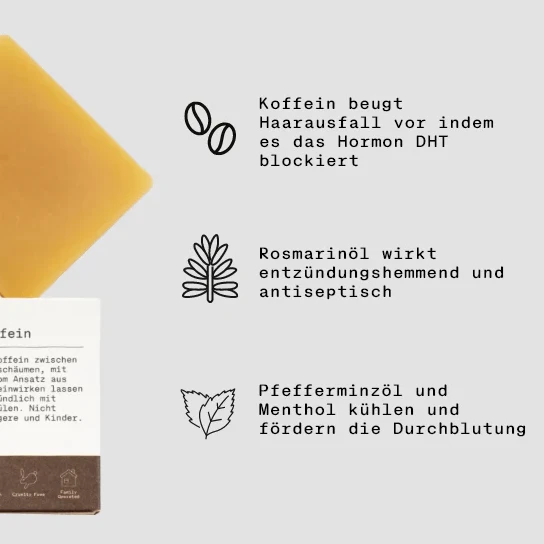 PlantBase Haarseife Koffein Bio