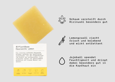 PlantBase Haarseife Lemon Bio 100g