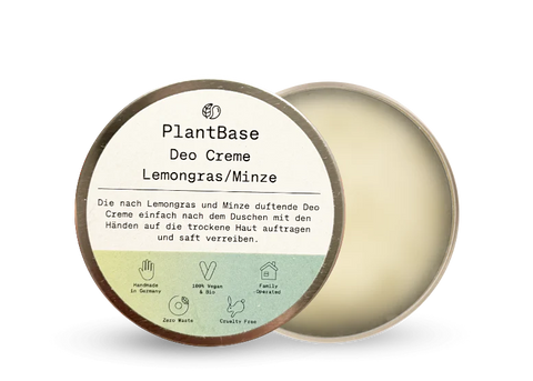 PlantBase Deo Creme Lemongrass/ Minze Bio 50ml MHD 30.06.2025